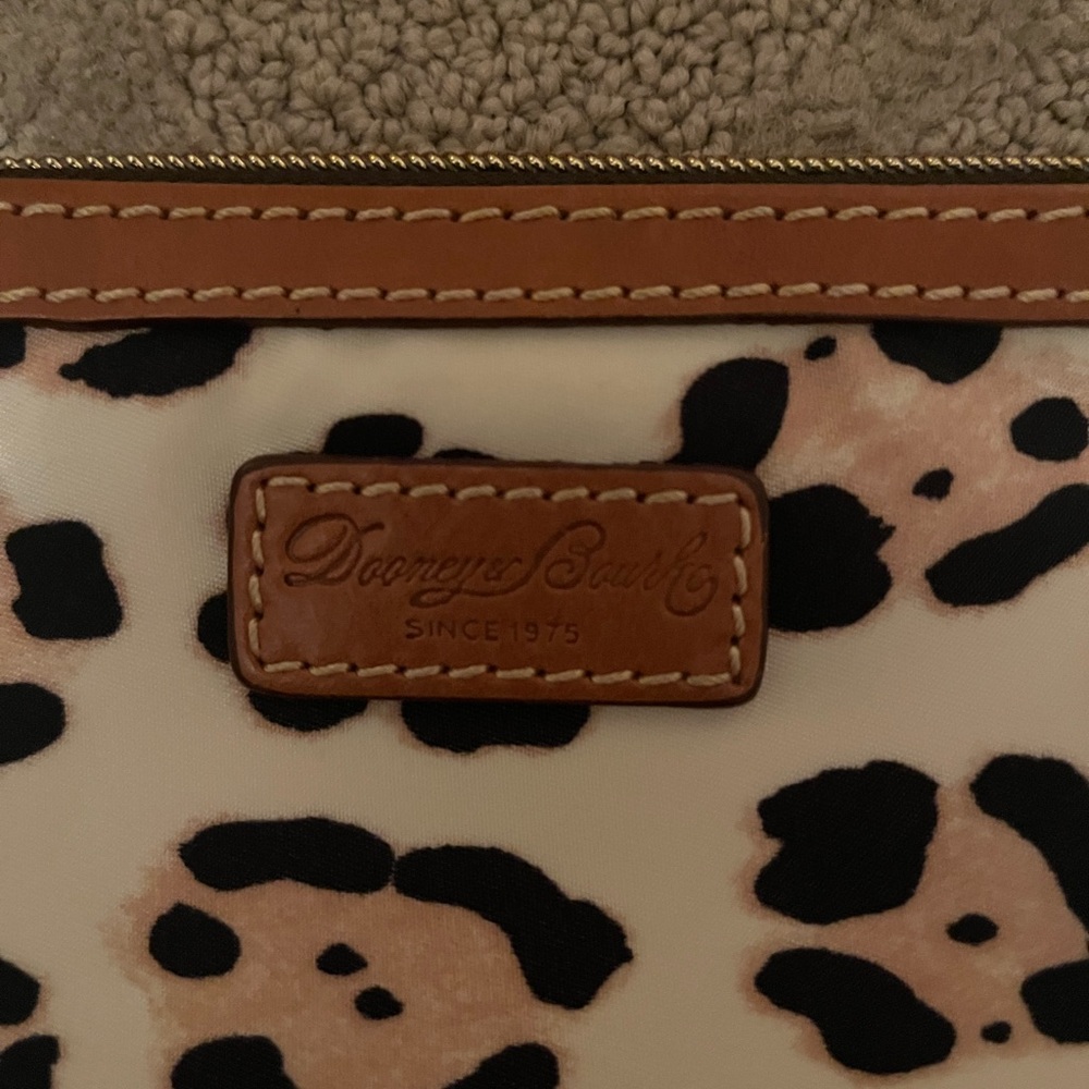 Dooney & Bourke Leopard Print Cosmetic Bag - Tan and Black